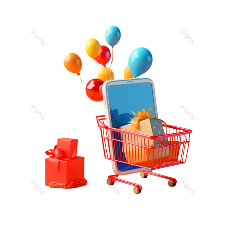 网上购物图片,插画元素,抽象PNG,商店免抠素材